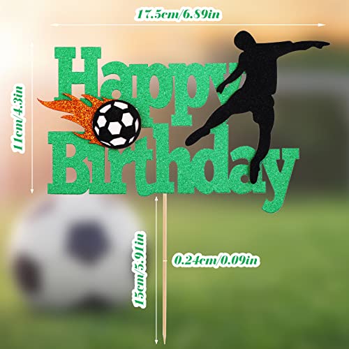 Grevosea 7 Piece Soccer Birthday Cake Topper Football Cake Topper postres para tartas de fútbol Cake Deco for Boys Football Theme Birthday Cake Sports Theme Party Decorations Supplies