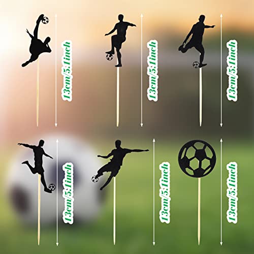 Grevosea 7 Piece Soccer Birthday Cake Topper Football Cake Topper postres para tartas de fútbol Cake Deco for Boys Football Theme Birthday Cake Sports Theme Party Decorations Supplies