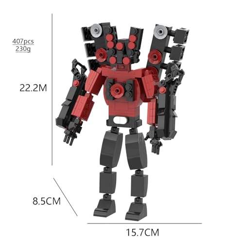 GUUIESMU Skibidi Toilet Building Block Toys,New Upgraded Titan Camera Man,Skibidi Toilet Titan Speaker Man Titan Camera Man Titan Titan TV Man Model Figure,Gifts For Boys and Girls (A)