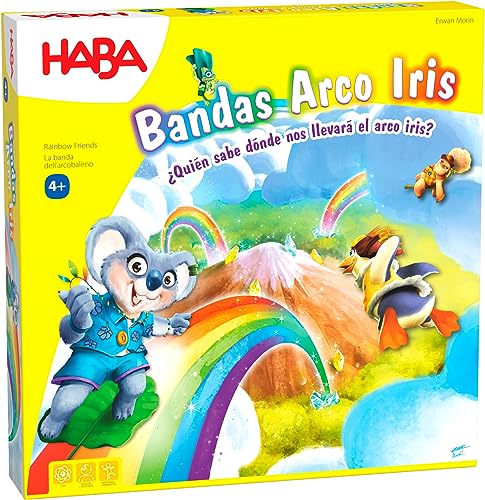 HABA 306179 - Bandas Arco Iris, Juego de estimación de distancias. Más 4 años