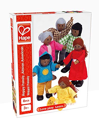 Hape E3501 Happy Family - African American - Wooden Dolls House Accessories