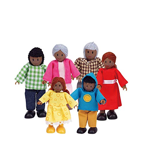 Hape E3501 Happy Family - African American - Wooden Dolls House Accessories