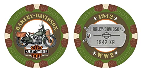 Harley-Davidson Militar serie Charlie 3 1942 XA fichas de póquer coleccionables 6743