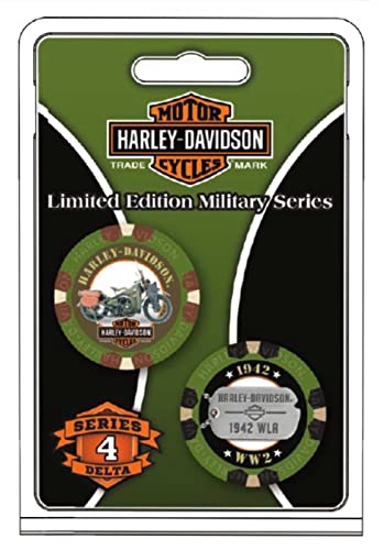 Harley-Davidson Serie Militar Delta 3 1942 WLA Fichas de Poker coleccionables 6744