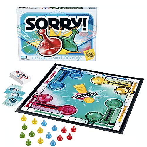 Hasbro Gaming Sorry! Parker Brothers Family Juego de mesa para 2 a 4 jugadores de 6 años en adelante (exclusivo de Amazon)