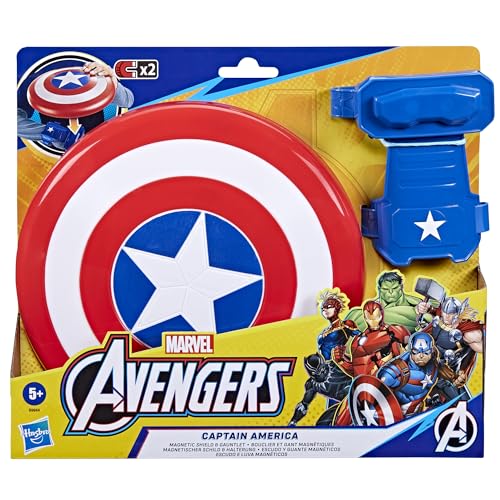 Hasbro Marvel Avengers - Juguete de Capitán América con Escudo magnético Blast y Guante, Juego de Roleplay Inspirado en superhéroes a Partir de 5 años