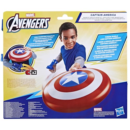 Hasbro Marvel Avengers - Juguete de Capitán América con Escudo magnético Blast y Guante, Juego de Roleplay Inspirado en superhéroes a Partir de 5 años