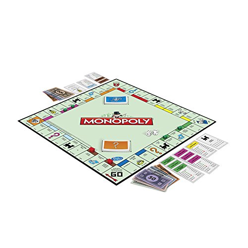 Hasbro Monopoly Niños y adultos Simulación económica - Juego de tablero (Simulación económica, Niños y adultos, Niño/niña, 8 año(s), Interior, 8 Tokens, 28 Title Deed Cards, 16 Chance Cards, 16 Community Chest Cards, 32 Houses, 12 Hotels, 2 Di)