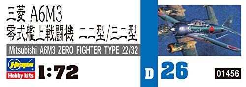 Hasegawa D26 - Maqueta de Mitsubishi A6M3 Zero Fighter tipo 22/32 [importado de Alemania]