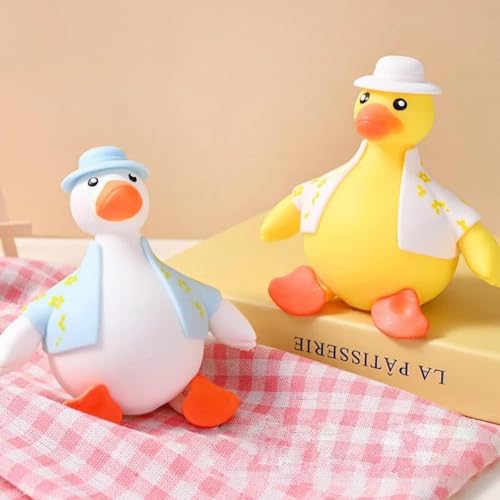 HAZARA 2PCS Juguetes para aliviar el estrés Pato de Vestir, Rebote Creativo Alivio del estrés Vent Juguetes Pato, los niños apriete Juguetes sensoriales Fiesta de diversión