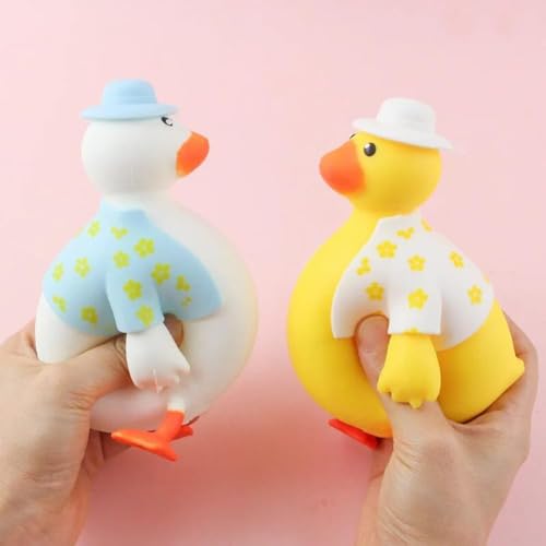 HAZARA 2PCS Juguetes para aliviar el estrés Pato de Vestir, Rebote Creativo Alivio del estrés Vent Juguetes Pato, los niños apriete Juguetes sensoriales Fiesta de diversión