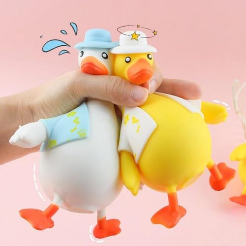 HAZARA 2PCS Juguetes para aliviar el estrés Pato de Vestir, Rebote Creativo Alivio del estrés Vent Juguetes Pato, los niños apriete Juguetes sensoriales Fiesta de diversión