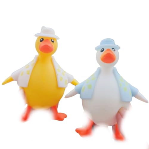 HAZARA 2PCS Juguetes para aliviar el estrés Pato de Vestir, Rebote Creativo Alivio del estrés Vent Juguetes Pato, los niños apriete Juguetes sensoriales Fiesta de diversión