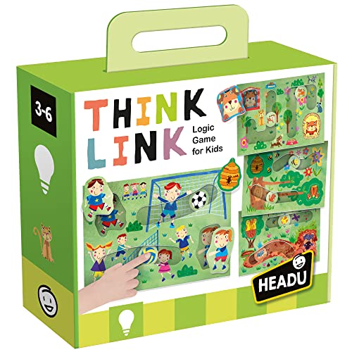 Headu- Think Link Logic Game for Kids, Juego Educativo 1-3 años, Multicolor (MU53542)