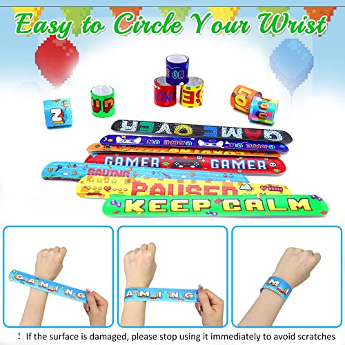 HEAWAA 30pcs Pulseras de Bofetadas para Niños, Banda de Pulsera de Juguete Slap Pulsera Regalo de Fiesta de Cumpleaños para Niños Niñas Fiestas de Cumpleaños Halloween