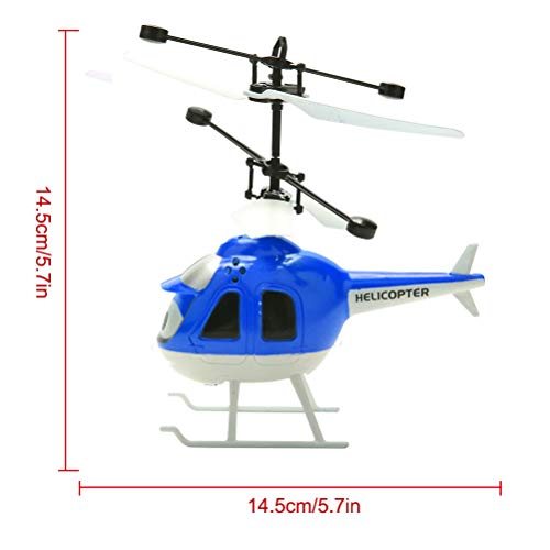 Helicóptero teledirigido teledirigido con giroscopio y luz LED, mini helicóptero teledirigido para niños, juguete de vuelo interior, niños a partir de 6 años