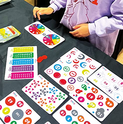 HenBea Bingo Multiplicacion, Juego de Mesa Aprender Memorizar Tablas de Multiplicar Jugando, Repaso Primaria Matemáticas, Regalo niños (1096)