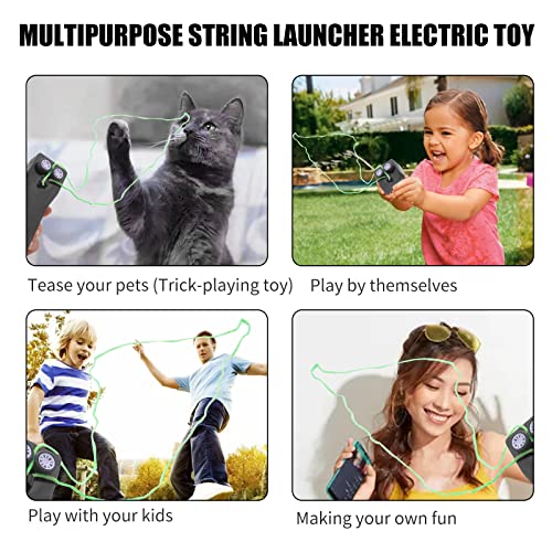 HENGBIRD Lasso String Shooterm, Último Loop Lasso String Shooter Juguete, Handheld Zip String Launcher, Lope Launcher Propeller, Lasso String Shooter para niños (negro)