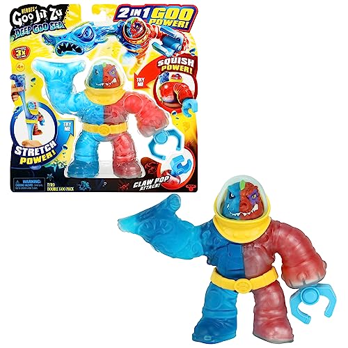 Heroes of Goo Jit Zu Deep GOO Sea – Figura Tyro de 16,5 cm con Potencia de Limo 2 en 1, súper elástica y elástica