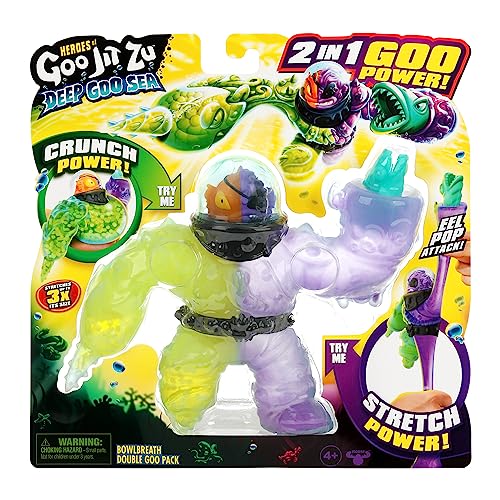 Heroes of Goo Jit Zu Figura de Accion Bandai - Bowlbreath Pack Doble Deep Goo Sea Multicolor CO42686