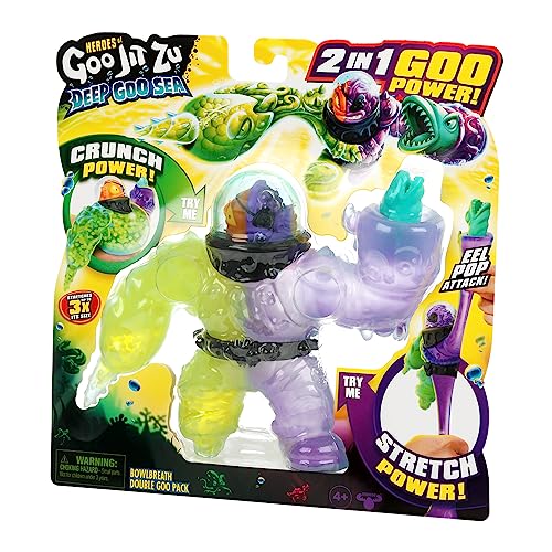 Heroes of Goo Jit Zu Figura de Accion Bandai - Bowlbreath Pack Doble Deep Goo Sea Multicolor CO42686