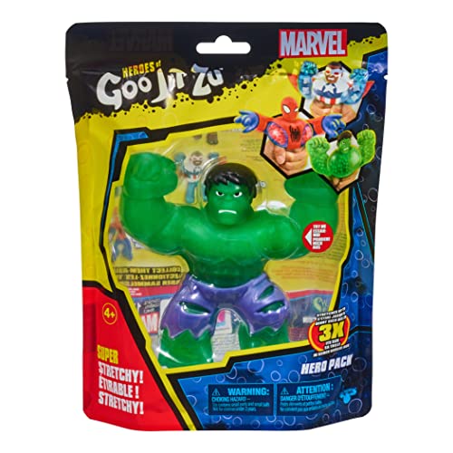 Heroes of Goo Jit Zu Paquete de héroes de Marvel El increíble Hulk, 11,5 cm, 41374