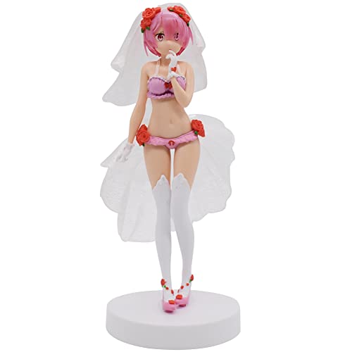 Hilloly Figura Ram, Re:Zero Starting Life in Another World PM Figure Japan Ram Re : Zero, Traje de baño Figura Anime Figura Acción Figura (24CM)