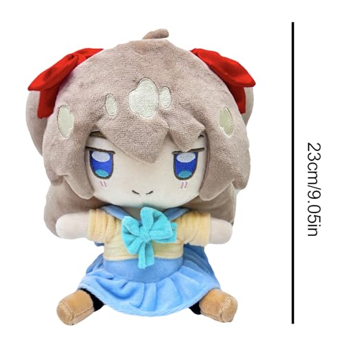 Hit VTu-BER - Muñeca de peluche periférica Hi-yori Momose, peluches Ne-URO-sa-ma, juguete de peluche para niño gordito versión Q Anime Girl Plushie, muñeca de peluche suave personaje de dibujos