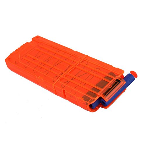 hongci suave Bullet Gun Clip Clip de recarga rápida para Nerf Elite Series cartucho de munición balas de pistola de juguete dardos Nerf pistola Clips - HC-3-DANJIA, 2 Black+2 Orange