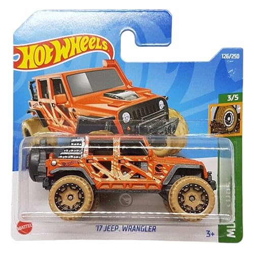 Hot Wheels - ´17 Jeep Wrangler - Mud Studs 3/5 - HCY03 - Short Card - Treasure Hunt - Mattel 2022