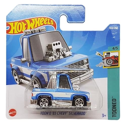 Hot Wheels - Toon´d ´83 Chevy Silverado - Tooned 4/5 - HCT26 - Short Card - GM - Mattel 2022