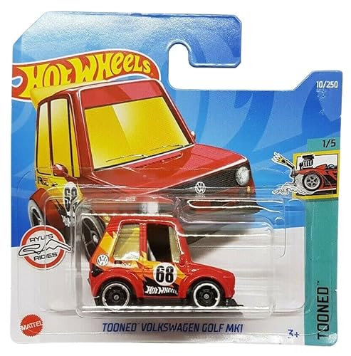 Hot Wheels - Tooned Volkswagen Golf MK1 - Tooned 1/5 - HCW71 - Short Card - Ryus Rides - VW GTI - Mattel 2022