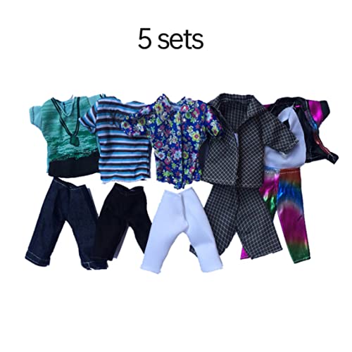 HoveeLuty Ropa De Muñeca para Muñecas Juguetes Muñecos Camisas Deportivas De Verano Abreviadas De 32 Cm De Muñeca Estilo Aleatorio 5set