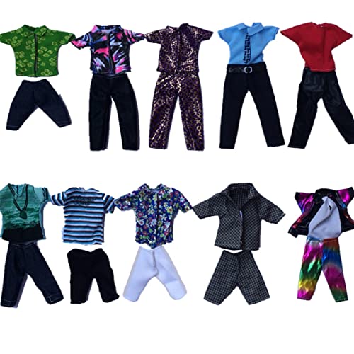 HoveeLuty Ropa De Muñeca para Muñecas Juguetes Muñecos Camisas Deportivas De Verano Abreviadas De 32 Cm De Muñeca Estilo Aleatorio 5set