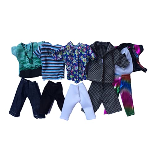 HoveeLuty Ropa De Muñeca para Muñecas Juguetes Muñecos Camisas Deportivas De Verano Abreviadas De 32 Cm De Muñeca Estilo Aleatorio 5set