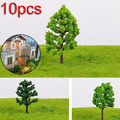 HpLive 10 piezas modelo árbol 11 cm modelo árbol jardín tren ferrocarril edificio paisaje escénico, modelo de arquitectura, modelo de mesa de arena, modelo de tren, modelo de juguete, arreglo de