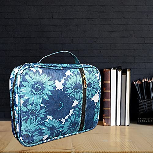 huiyingshe Funda Biblia - Bolsa Transporte con Asas para Mujeres, Damas, Adolescentes, Estampado Flores, Estampado Flores, Bolsa Escritura, Buen Soporte para Libros, Organizador