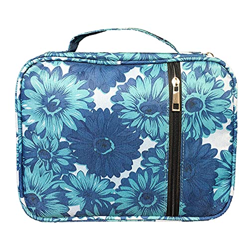 huiyingshe Funda Biblia - Bolsa Transporte con Asas para Mujeres, Damas, Adolescentes, Estampado Flores, Estampado Flores, Bolsa Escritura, Buen Soporte para Libros, Organizador