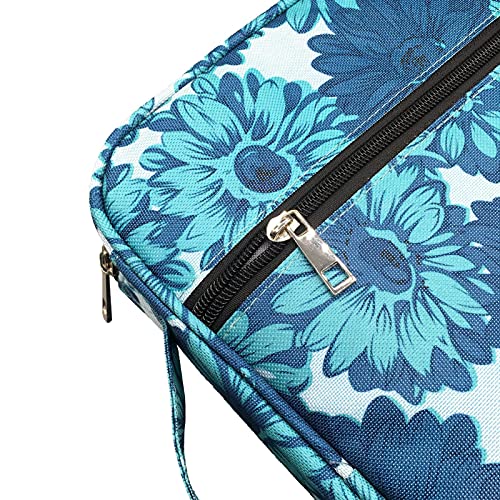 huiyingshe Funda Biblia - Bolsa Transporte con Asas para Mujeres, Damas, Adolescentes, Estampado Flores, Estampado Flores, Bolsa Escritura, Buen Soporte para Libros, Organizador