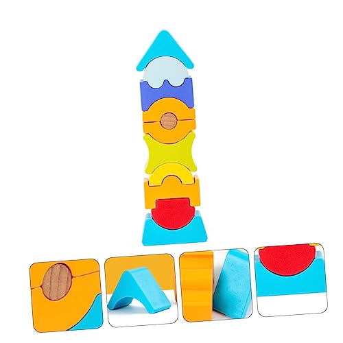 ibasenice 1 Juego De Pirámide Juego De Juguetes para Niños Juego para Niños Juguetes para Niños Juego Infantil Juguetes Apilables Bloques De Construcción para Niños Bloques