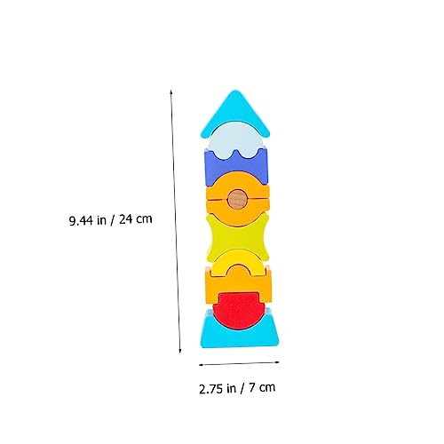 ibasenice 1 Juego De Pirámide Juego De Juguetes para Niños Juego para Niños Juguetes para Niños Juego Infantil Juguetes Apilables Bloques De Construcción para Niños Bloques