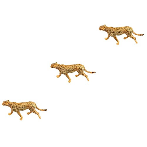 ibasenice 3 Piezas Leopardo De Simulación Escultura Modelo De Animales Realistas Tirano Saurio Rex Figuras De Animales De La Selva Modelos De Adorno Salvaje Decoraciones Niño El Plastico