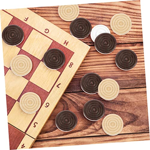 ibasenice 48 Piezas Fragmentos De Repuesto Juego De Damas De Madera Taza De Dados Accesorios De Trabajo Accesorio De Juego De Backgammon Accesorios Grandes De Madera Damas De Backgammon De