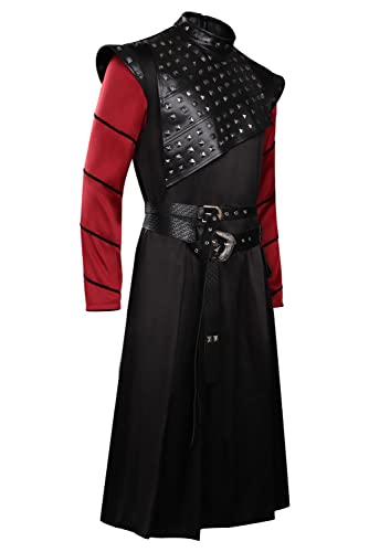 icewalker Disfraz de príncipe Daemon Targaryen vestido y cinturón completo renacentista traje medieval para hombre