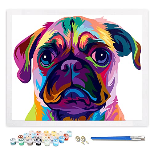 ifymei Pintura por Numeros para Niños y Adultos, Creativo Manualidades Kit para Niños y Niñas 6+ Años - 40X50 cm Lienzos - Perros