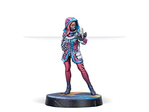 Infinity Miniatures - CodeOne: Dire Foes Mission Pack Delta: Obsidiana Head - Miniatura sin pintar por Corvus Belli - Compatible con Infinity y otros RPG TTRPG de mesa