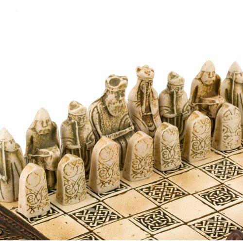 Isle of Lewis Compact Celtic Chess Set 9 Inches by The Regency Chess Company Ltd, England