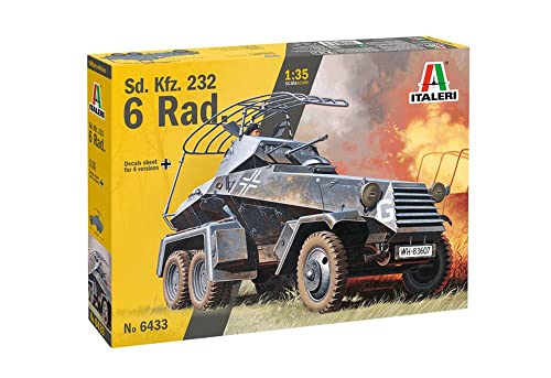 Italeri 64331:35 DT. SD.Car 232 6 Ruedas – maqueta, modelismo, Manualidades, Hobby, Pegar, Juego de construcción de plástico, detallado, Multicolor, (6433)