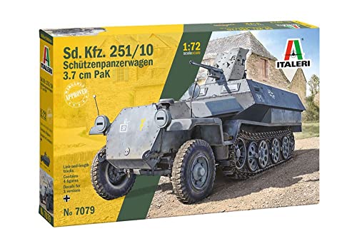 Italeri-7079 SD.Kfz. 251/10 3,7 cm PaK, Escala 1:72, Kit, Modelo de plástico para Montar, modelismo (IT7079)