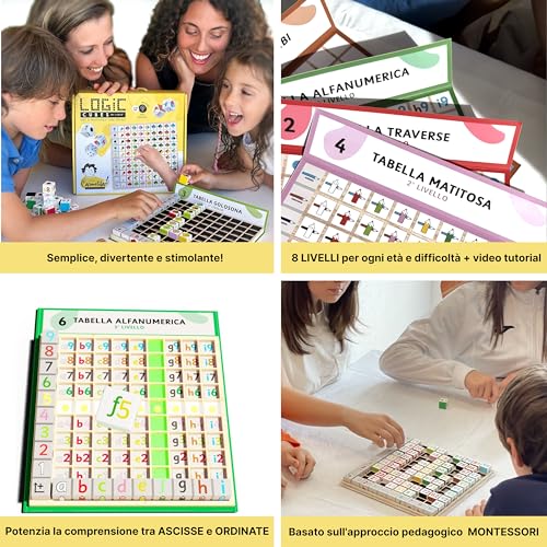 IURVE® Juegos de mesa educativos de Logic Cubes para mejorar las habilidades matemáticas. Juegos Montessori de madera para moverse en el tablero de ajedrez. Juegos para niños a partir de 3 años y